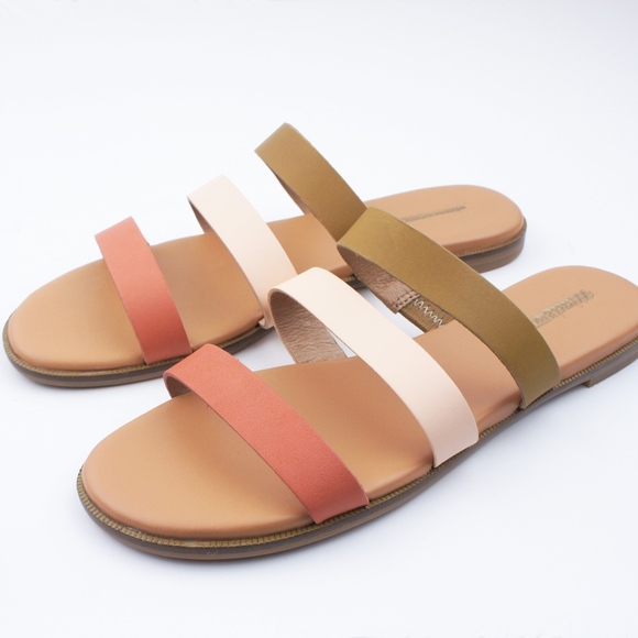 New MADEWELL Ilana Slide Sandal Colorblock Leather - Picture 4 of 4